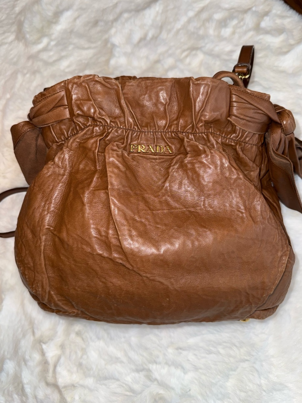 Prada Nappa Leather Antique Bow Bag - Picture 3 of 15